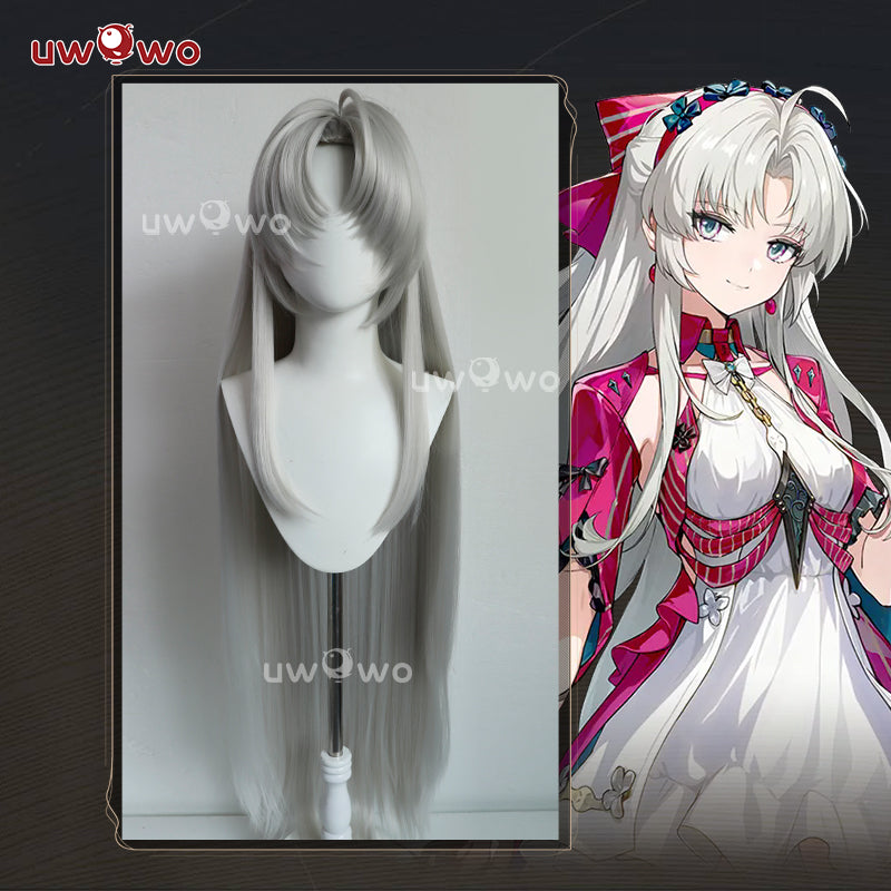 【Pre-sale】Uwowo Game Wuthering Waves WuWa Carlotta Cosplay Long Grey Hair