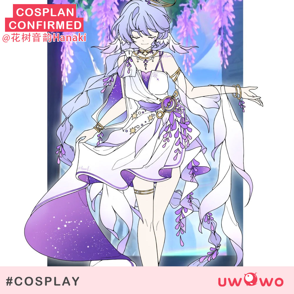 【Confirmed】Uwowo Game Honkai Star Rail Fanart Robin Wisteria Gown Cosplay Costume