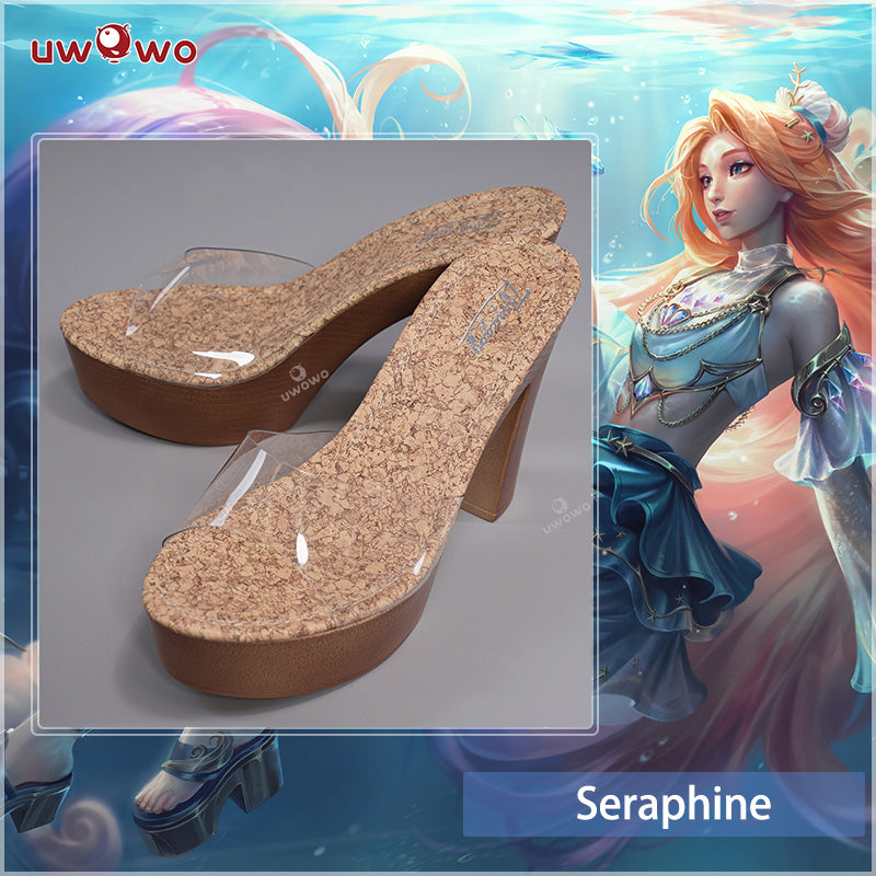 Uwowo Game League of Legends/LOL: Prestige Ocean Song Seraphine Pool Party Swimsuit Cosplay Shoes
