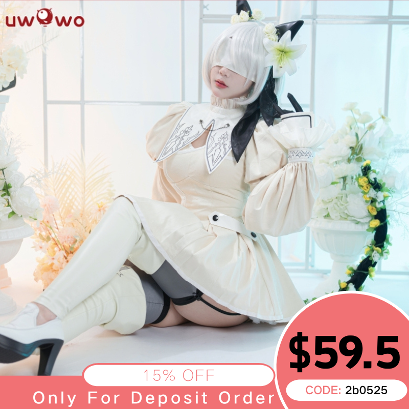[Last Batch]【Pre-Sale】Uwowo NieR:Automata 2B Catgirl Namjatown Collab White Cosplay Costume