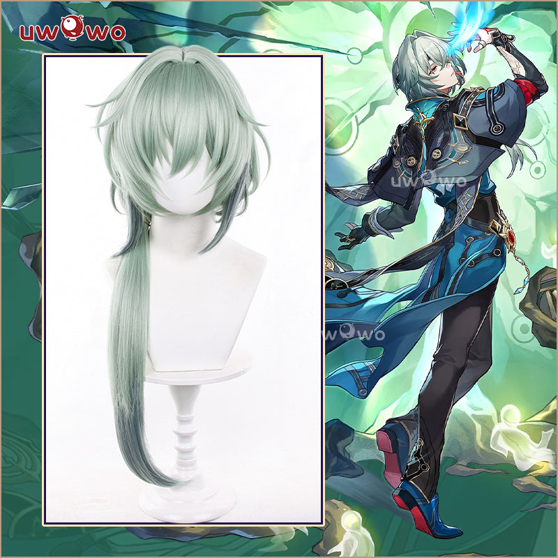 【Pre-sale】Uwowo Honkai Star Rail Anaxa Male Cosplay Wig Short Green Hair