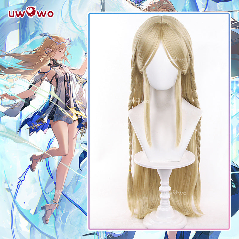 Uwowo Game Wuthering Waves Cartethyia WuWa Cosplay Wig Long Yellow Hair