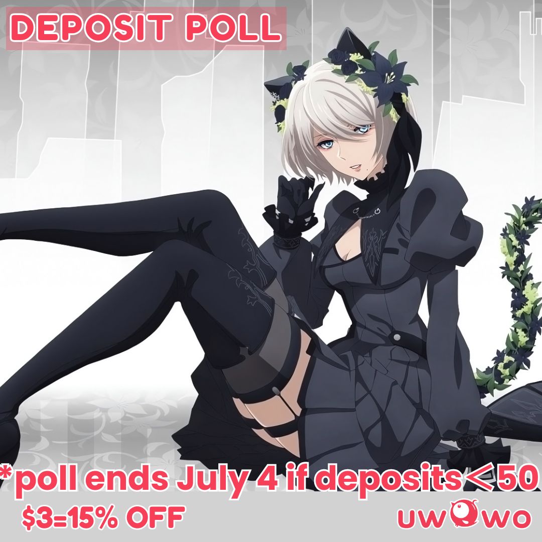 Uwowo Deposit Poll - NieR:Automata 2B Catgirl Namjatown Collab Black Cosplay Costume