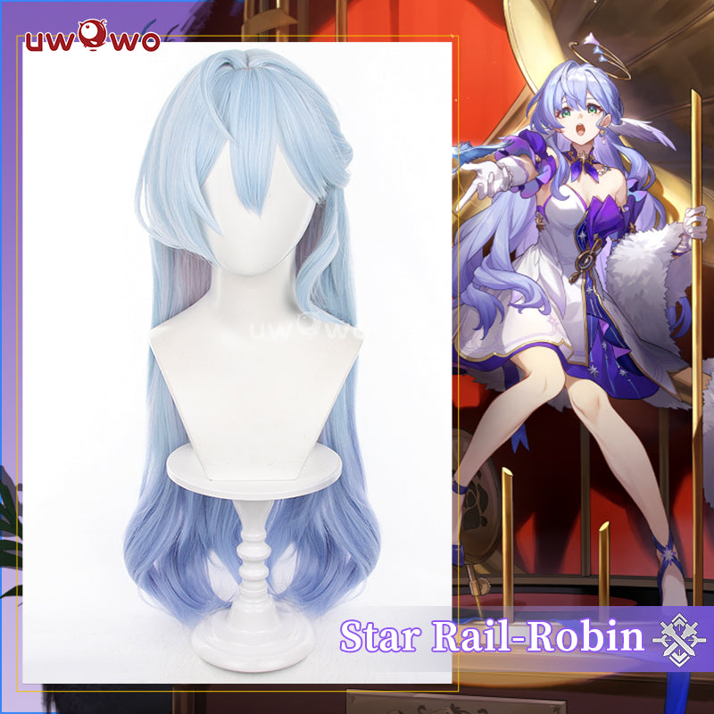 Uwowo Honkai Star Rail Robin Singer Penacony Cosplay Wig Long Blue Hair