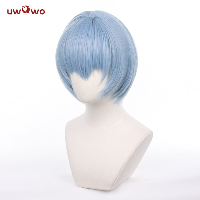 Uwowo Anime Wig Rei Cosplay Wig Light Blue Short Hair