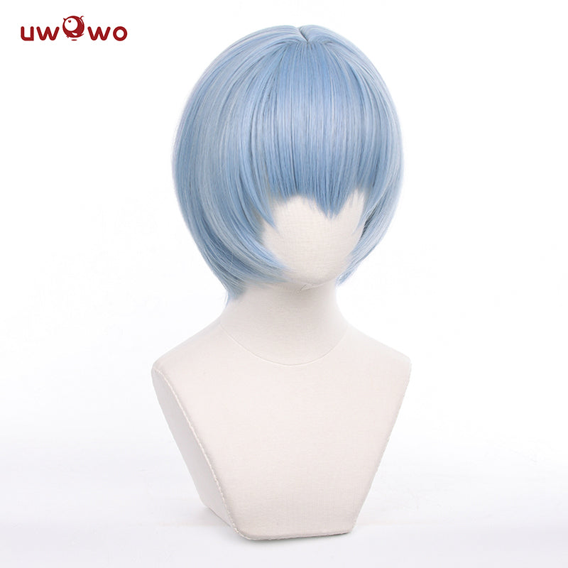 Uwowo Anime Wig Rei Cosplay Wig Light Blue Short Hair
