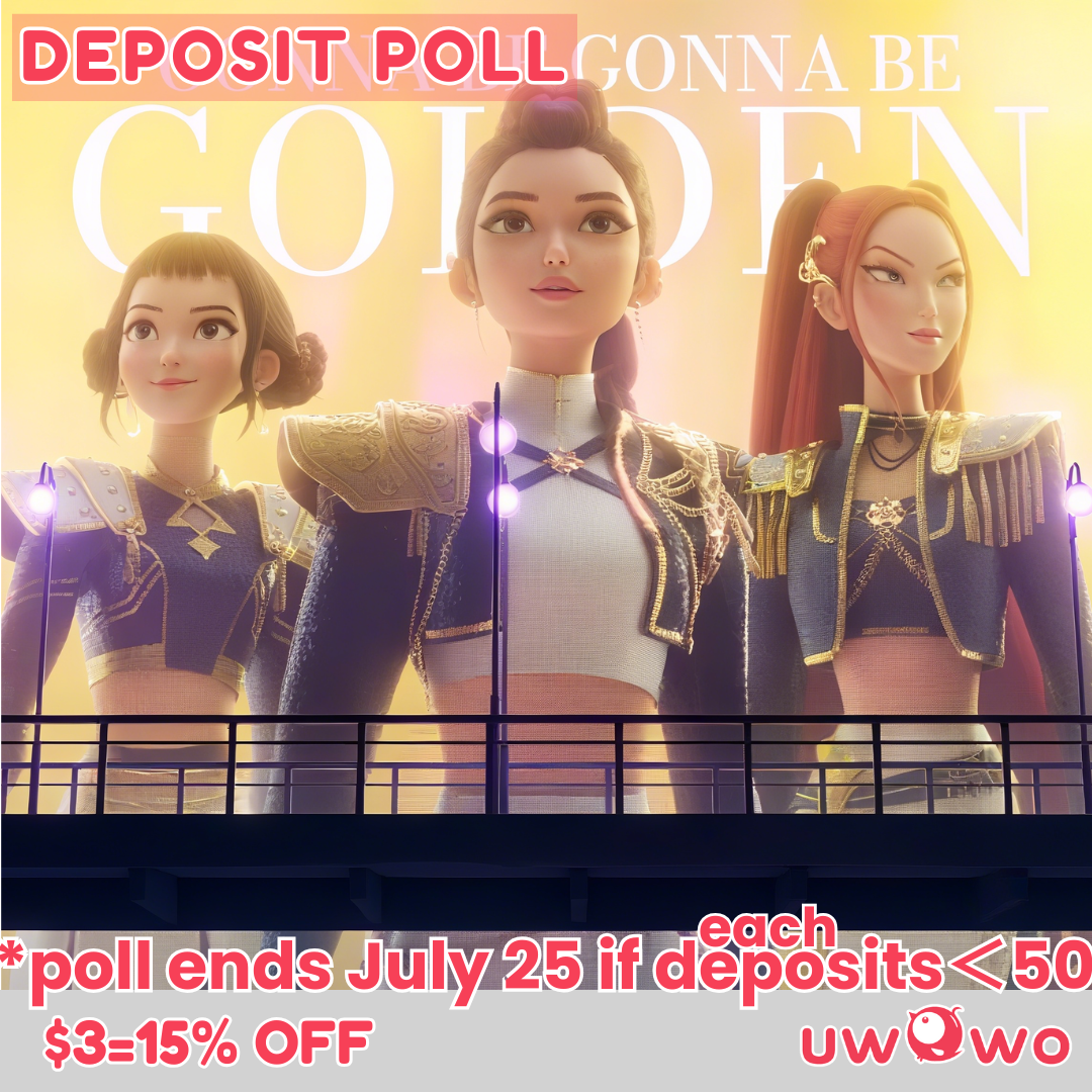 Uwowo Deposit Poll - KPop Demom Hunters Huntrix Rumi/Mira/Zoey GOLDEN Performance Suit Ver. Cosplay Costume