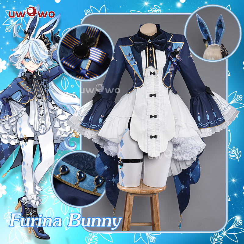 [Last Batch]【In Stock】Exclusive Uwowo Genshin Impact Fanart Furina Cute Bunny Suit Cosplay Costume