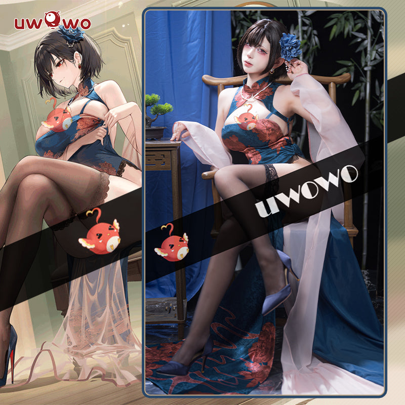 【Pre-sale】Uwowo Game Azur Lane Chien Wu Cheongsam Gown Boudoir Cosplay Costume