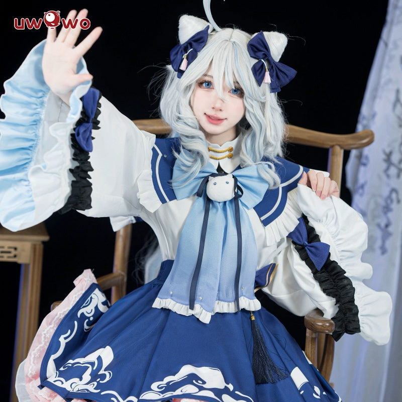 [Last Batch]【In Stock】Uwowo Genshin Impact Fanart Furina Chinese Style Lolita Dress Cosplay Costume