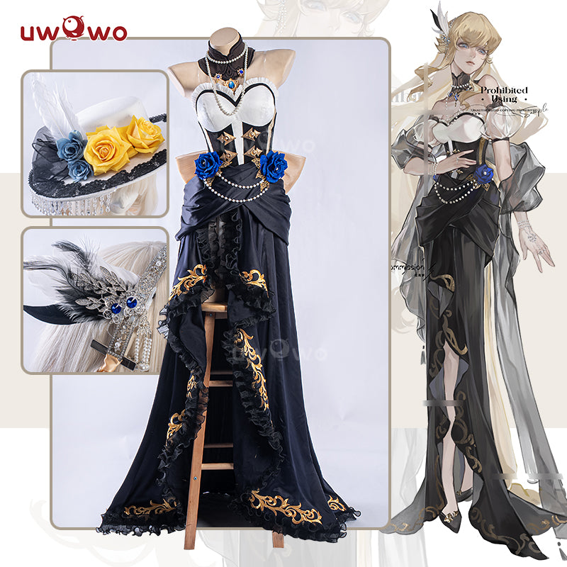 INSTOCK-Uwowo Genshin Impact Fanart Navia Gown Dress Cosplay Costume