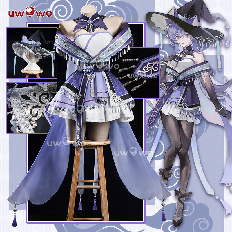 [Last Batch]Uwowo Genshin Impact Fanart Keqing Witch Cosplay Costume