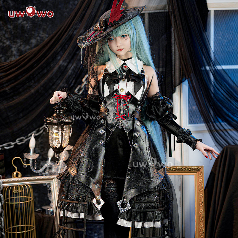 [Last Batch]【In Stock】Uwowo Fanarts Gothic Witch V singer Halloween Cosplay Costume