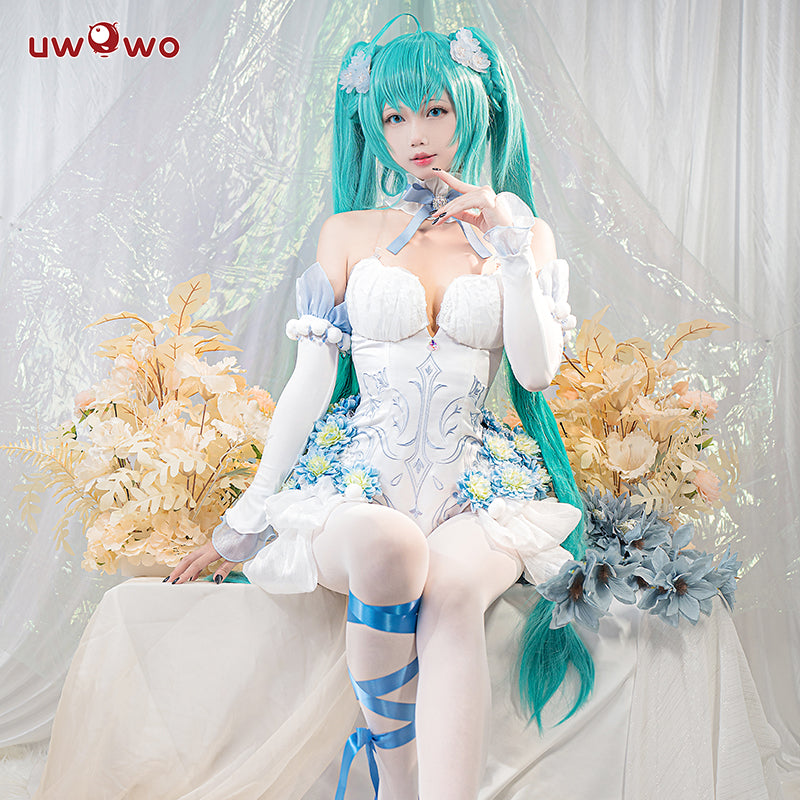Uwowo V Singer Flower Fairy Ver. White Dress Figure Ver. Cosplay Costume