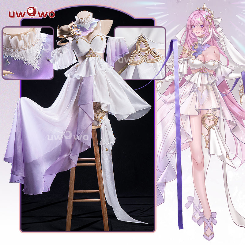 Uwowo Honkai Impact 3: Elysia Bride Fanart Cosplay Costume