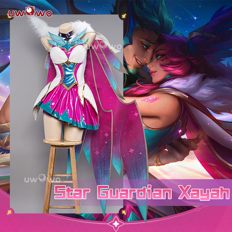 [Last Batch] 【In Stock】Uwowo League of Legends/LOL: Redeemed Star Guardian Xayah SG WR Wild Rift Cosplay Costume