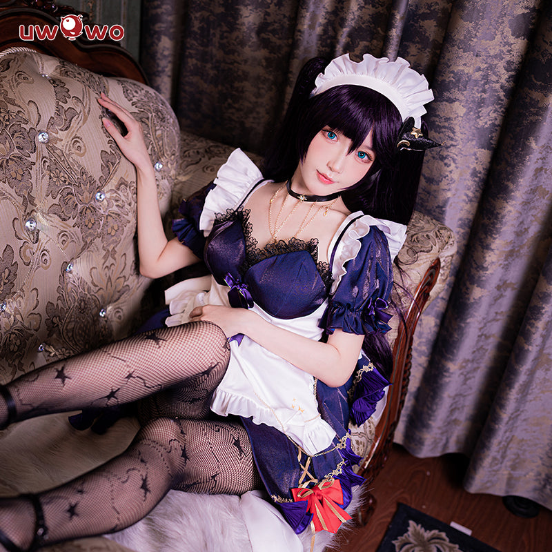 [Last Batch]【In Stock】Exclusive Uwowo Game Genshin Impact Mona Maid Fanart Ver Christmas Cosplay Costume