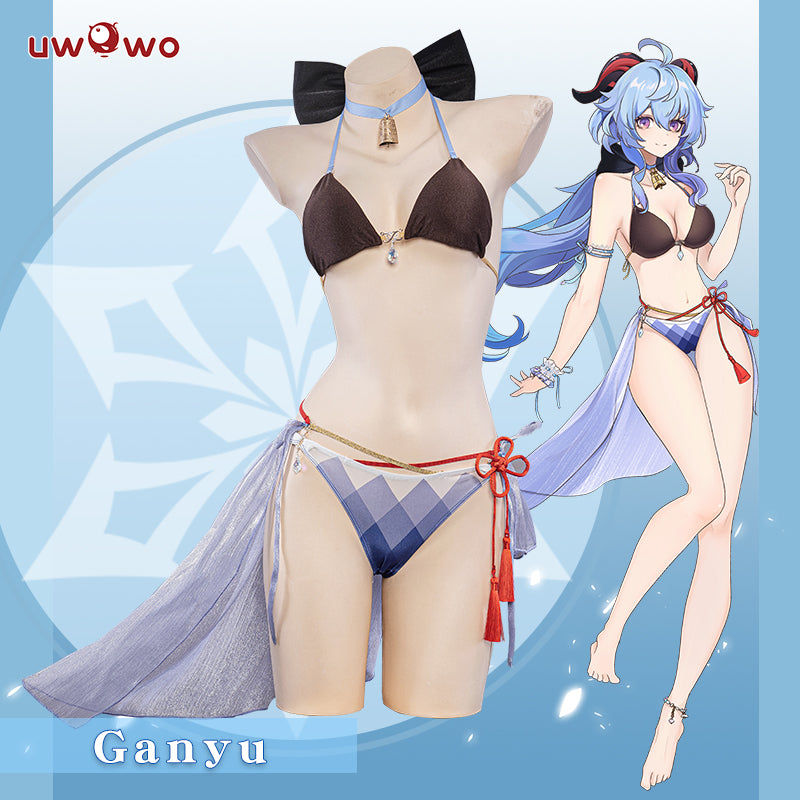 【Clearance】【In Stock】Exclusive Authorization Uwowo Genshin Impact Swimsuit Fanart Ganyu Swimsuit Cosplay Costume