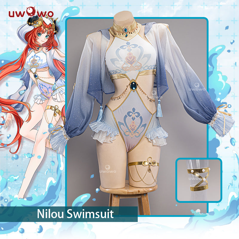 【Clearance】【In Stock】Exclusive Uwowo Genshin Impact Fanart Nilou Swimsuit Cosplay Costume