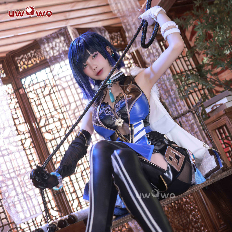 【Clearance】[Last Batch]Uwowo Genshin Impact Yelan Liyue Hydro Female Cosplay Ye Lan Costume