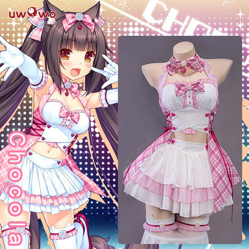 INSTOCK-Uwowo Game Nekopara Live Catgirls Chocola Idol Stage Performance Cosplay Costume