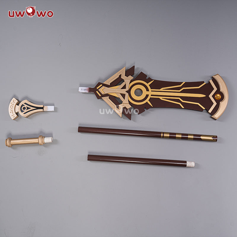 Uwowo Game Genshin Impact Cosplay Props Polearm Cyno Weapon Detachable Staff Of The Scarlet Sands