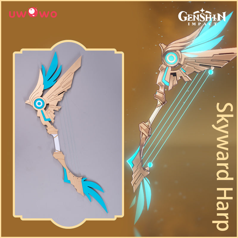Uwowo Game Genshin Impact Weapons Venti Skyward Harp Cosplay Props Bows Props