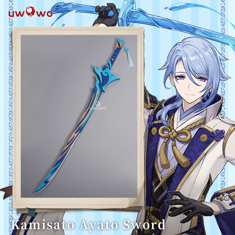 【In Stock】}Uwowo Game Genshin Impact Weapons Ayato Sword Anime Cosplay Props